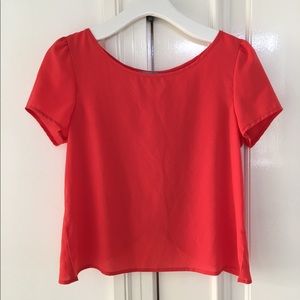 Coral Crop Top